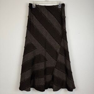 Vintage Y2K Insight Brown‎ Asymmetrical Skirt Size 6